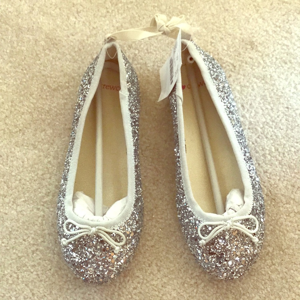 J Crew Crewcuts classic glitter ballet flats